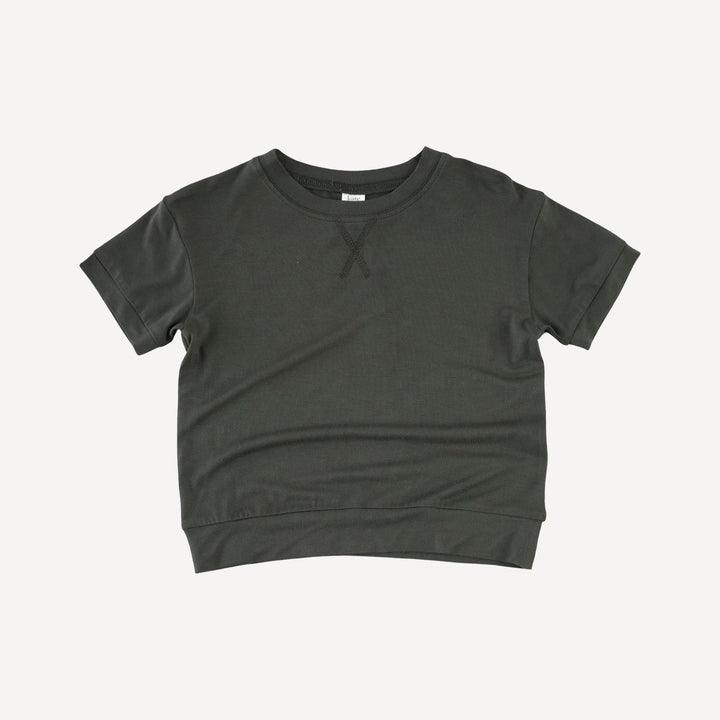 short sleeve relaxed jogger set | beluga | bamboo