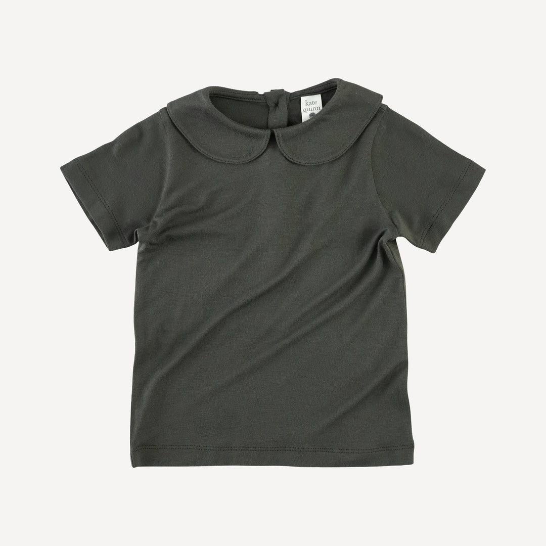 short sleeve peter pan tee | beluga | bamboo