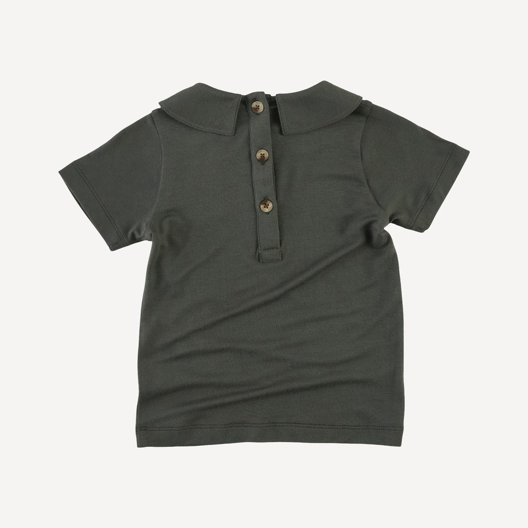 short sleeve peter pan tee | beluga | bamboo