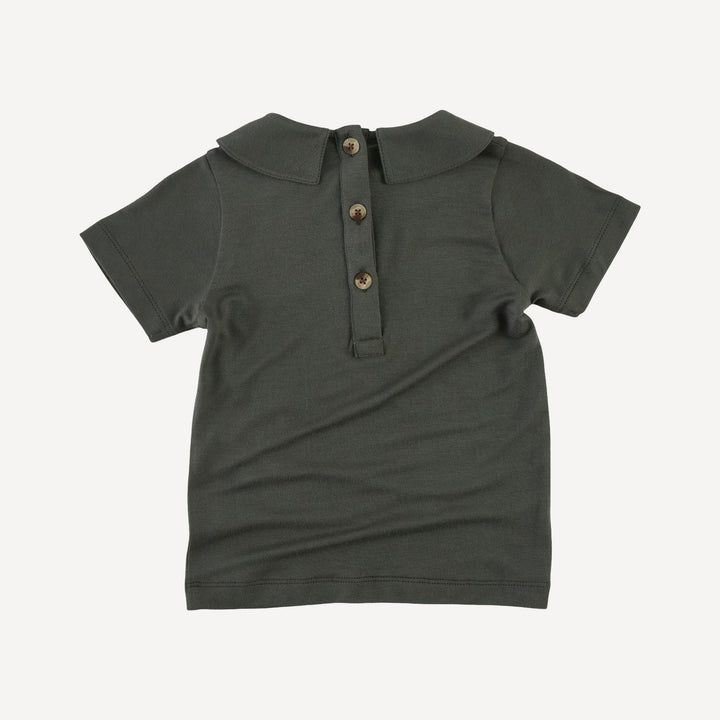 short sleeve peter pan tee | beluga | bamboo