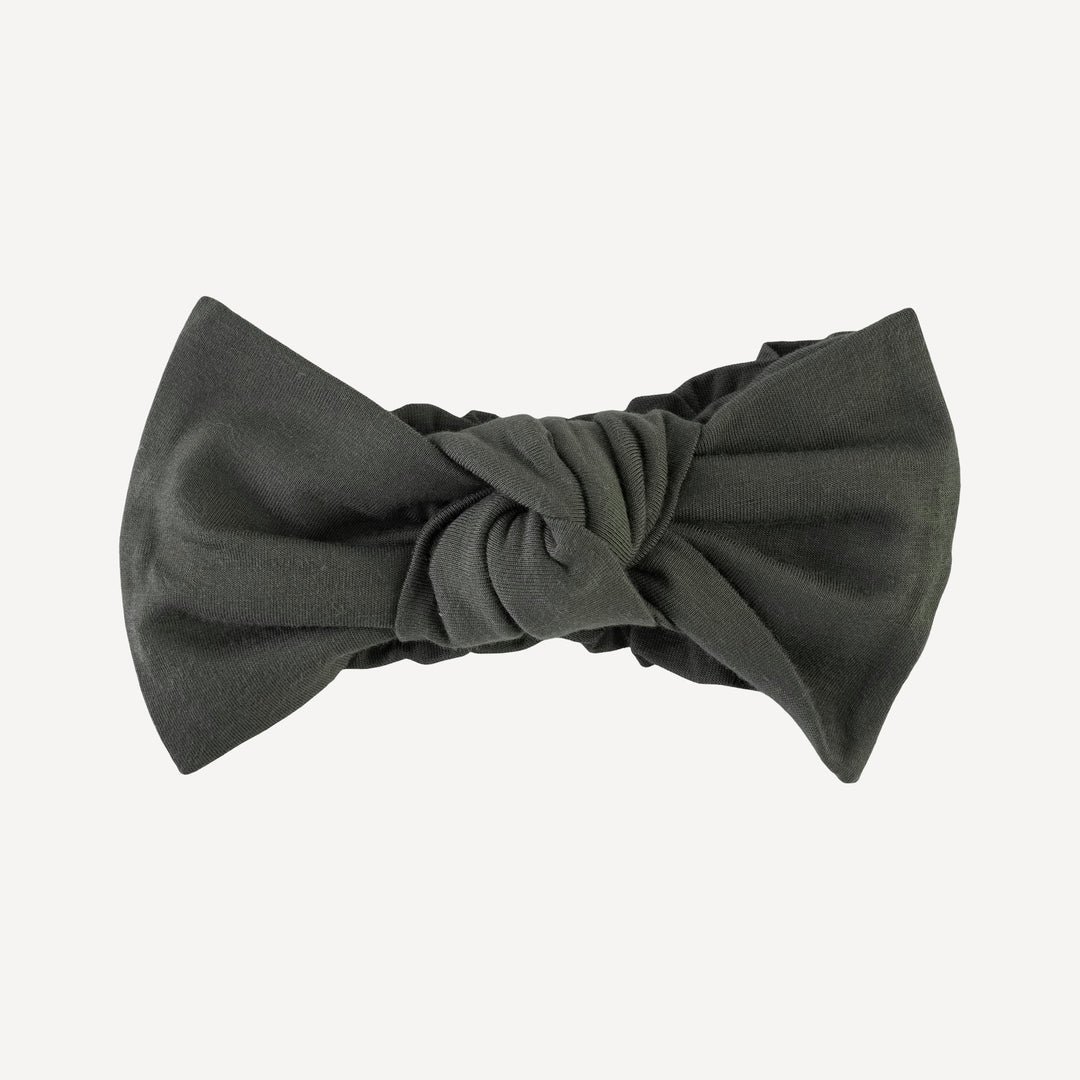 large bow elastic headband | beluga | bamboo