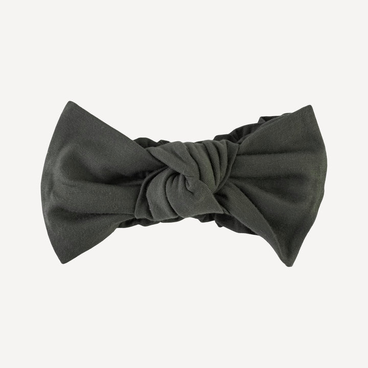 large bow elastic headband | beluga | bamboo