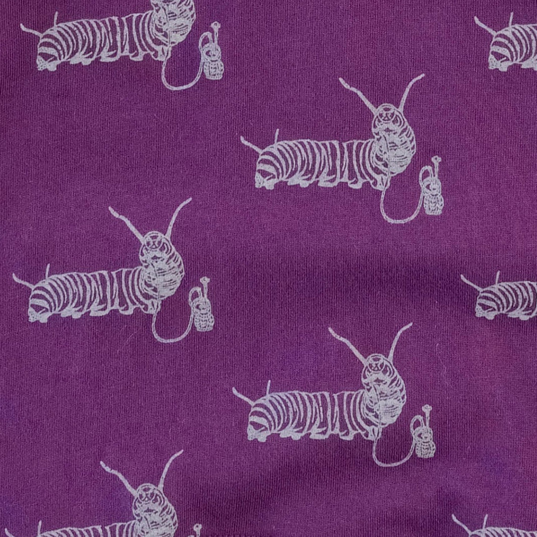 country bubble | plum caterpillar | organic cotton jersey