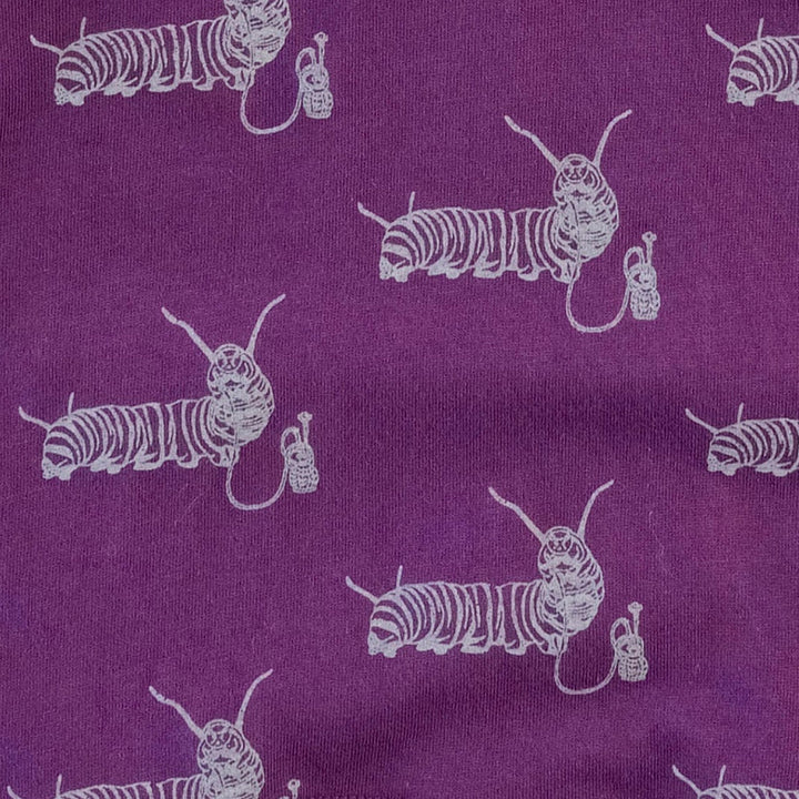 cat ear hoodie | plum caterpillar | organic cotton jersey