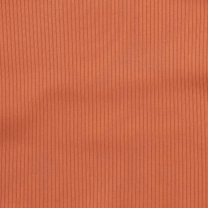 pintuck short | rust | organic cotton single rib