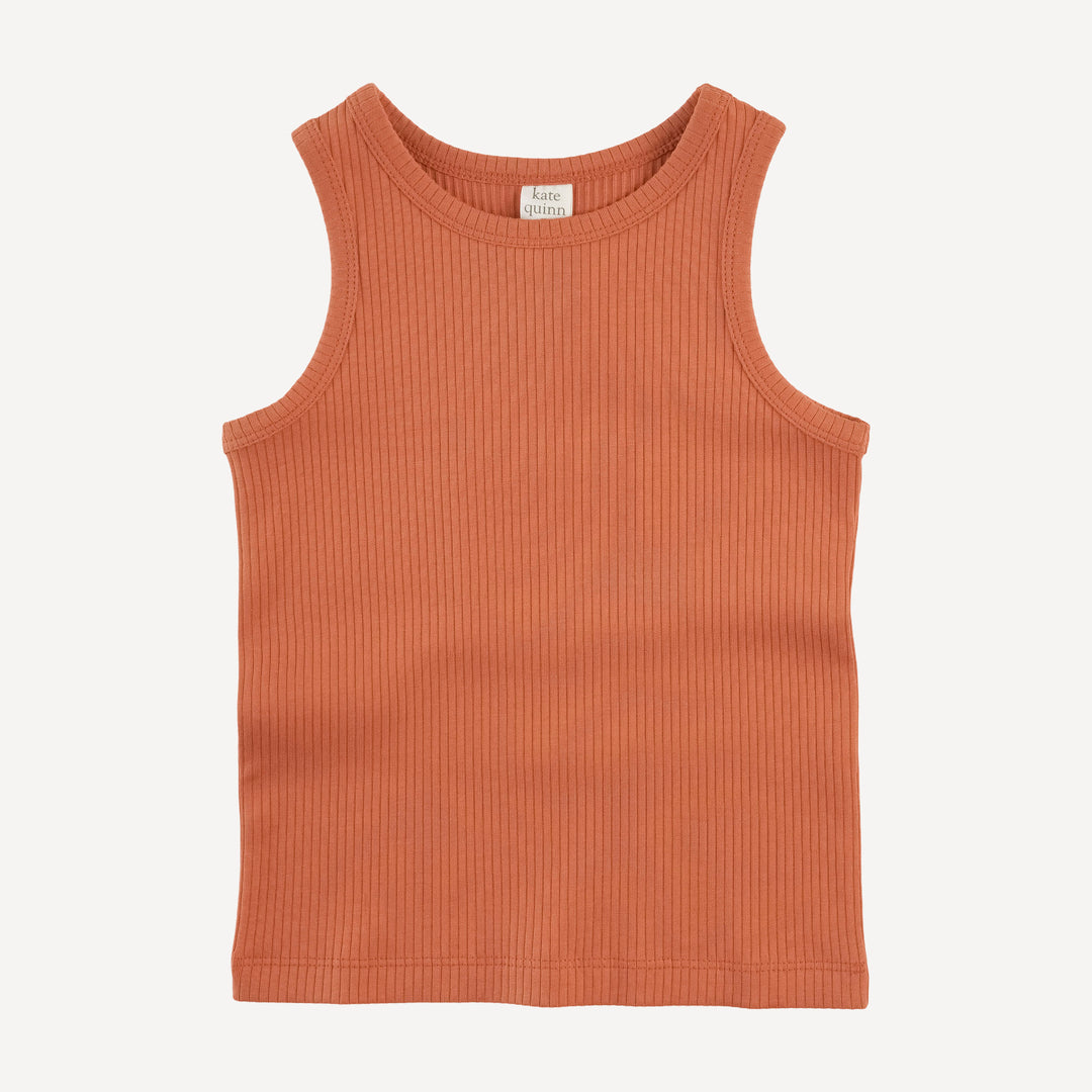 skinny tank | rust | organic cotton single rib