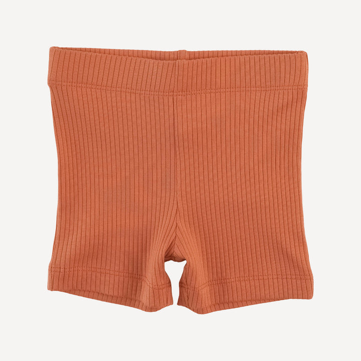 bike short | rust | organic cotton single rib