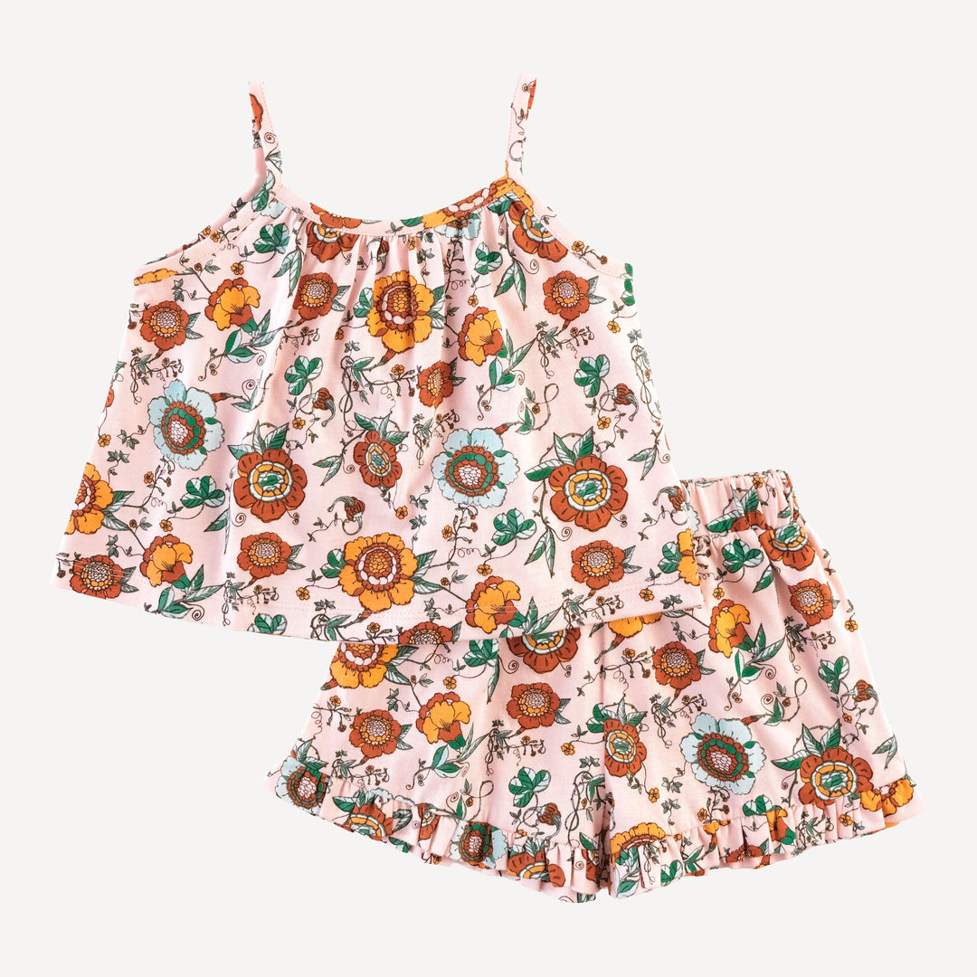 lively set | chinoiserie floral | organic cotton jersey