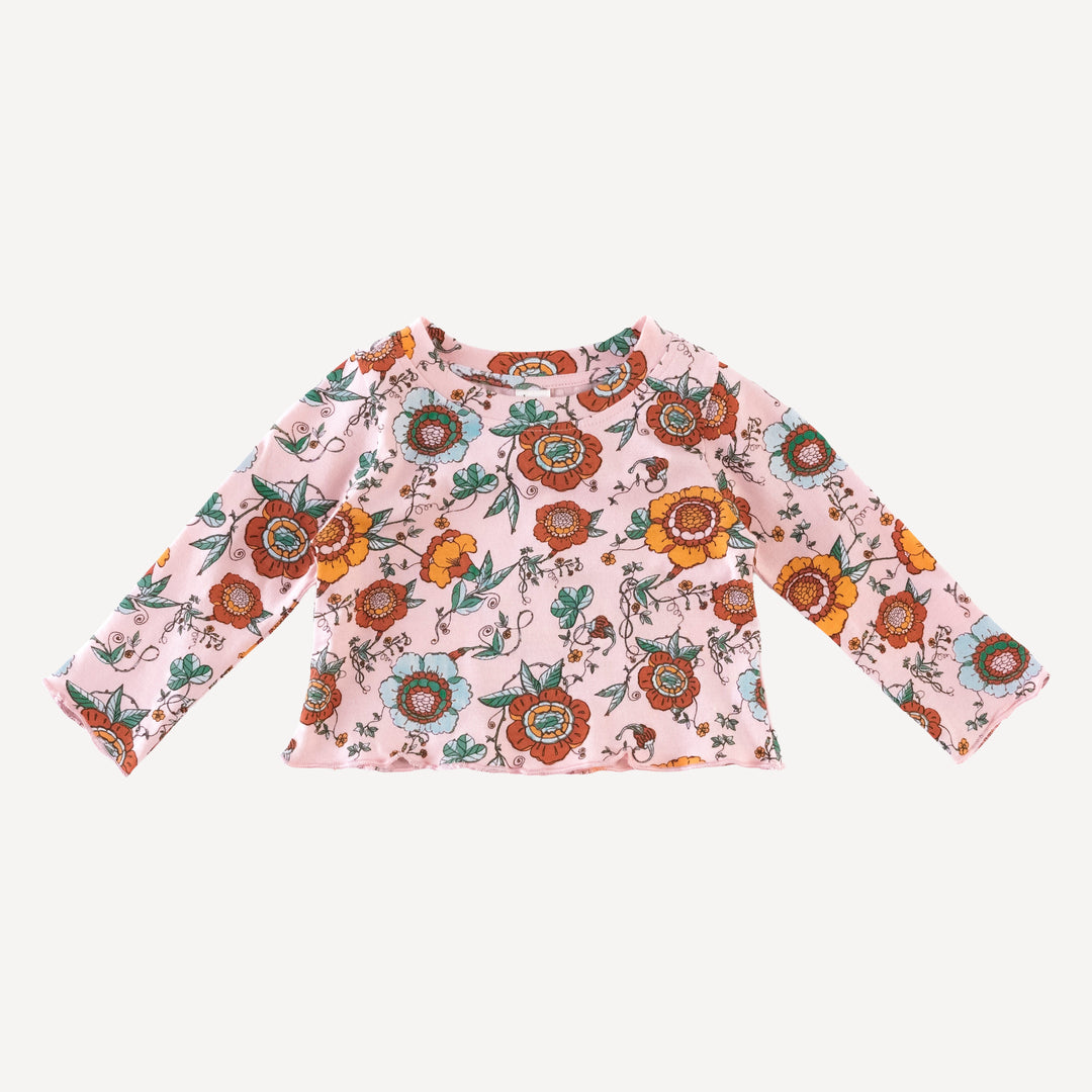 long sleeve jade set | chinoiserie floral | organic cotton jersey