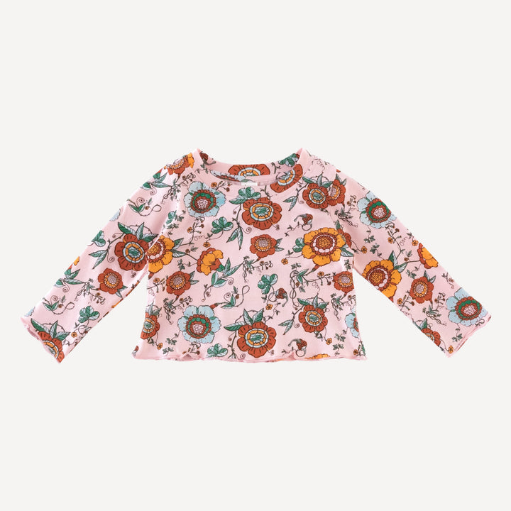 long sleeve jade set | chinoiserie floral | organic cotton jersey