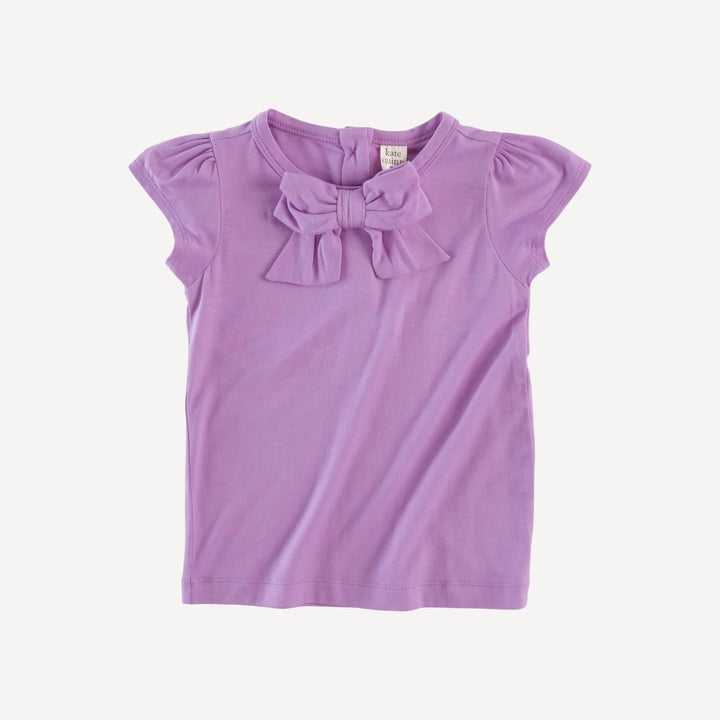 cap sleeve bow top | vibrant orchid | bamboo