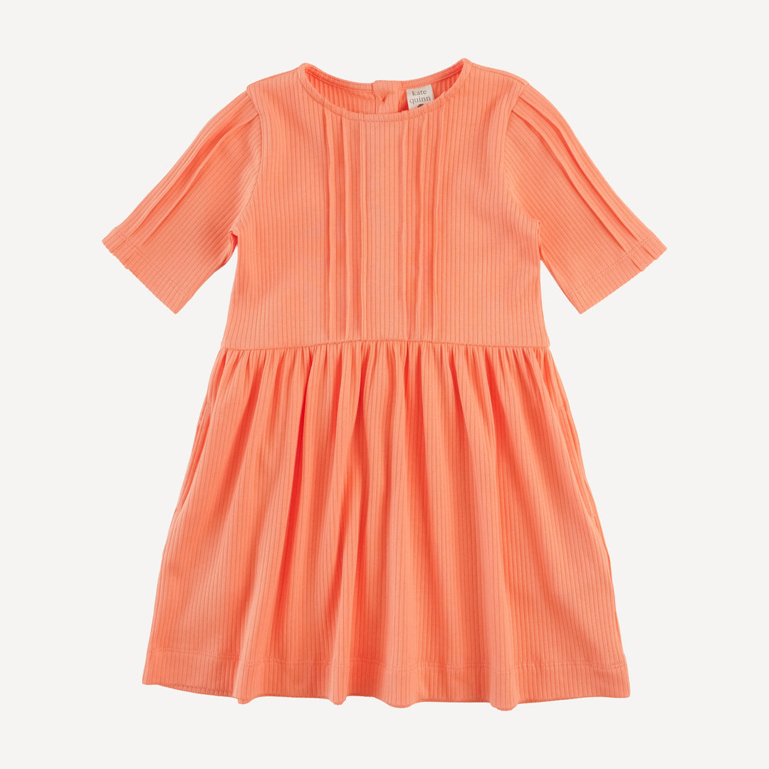 ruby dress | papaya | organic cotton single rib