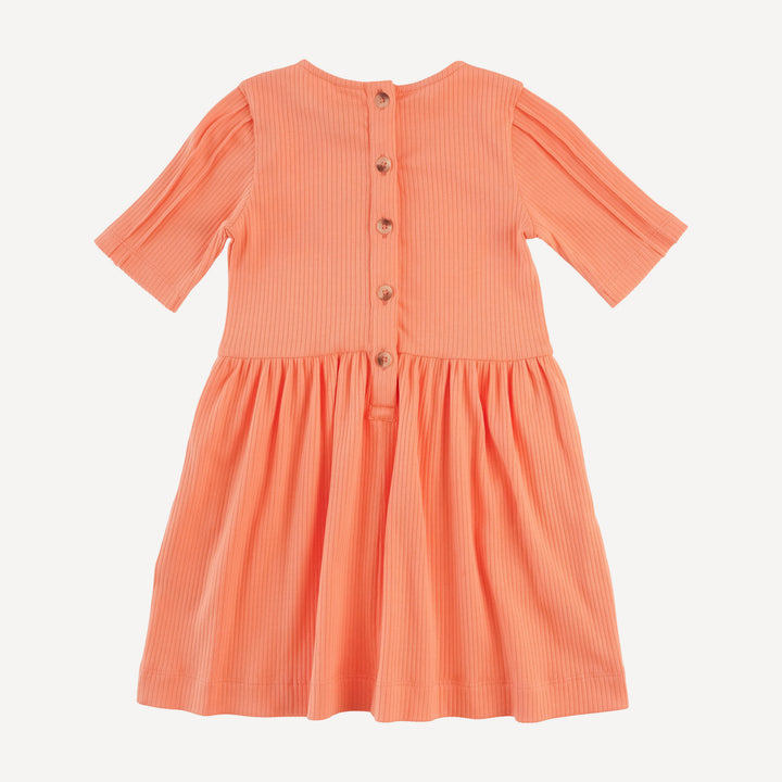 ruby dress | papaya | organic cotton single rib