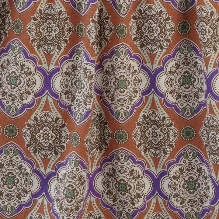 bell sleeve gathered tunic | alice wallpaper | organic cotton woven
