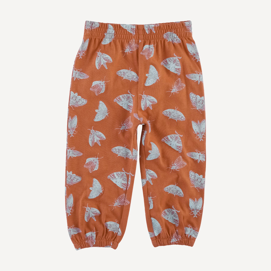 long sleeve relaxed jogger set | spicy moth scatter | organic cotton jersey