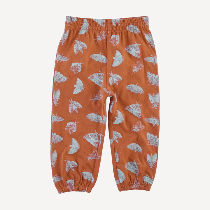 long sleeve relaxed jogger set | spicy moth scatter | organic cotton jersey
