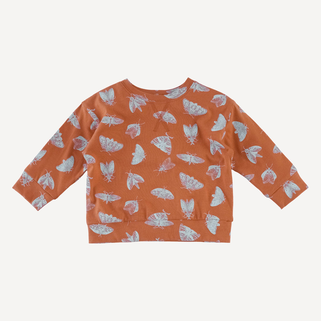 long sleeve relaxed jogger set | spicy moth scatter | organic cotton jersey