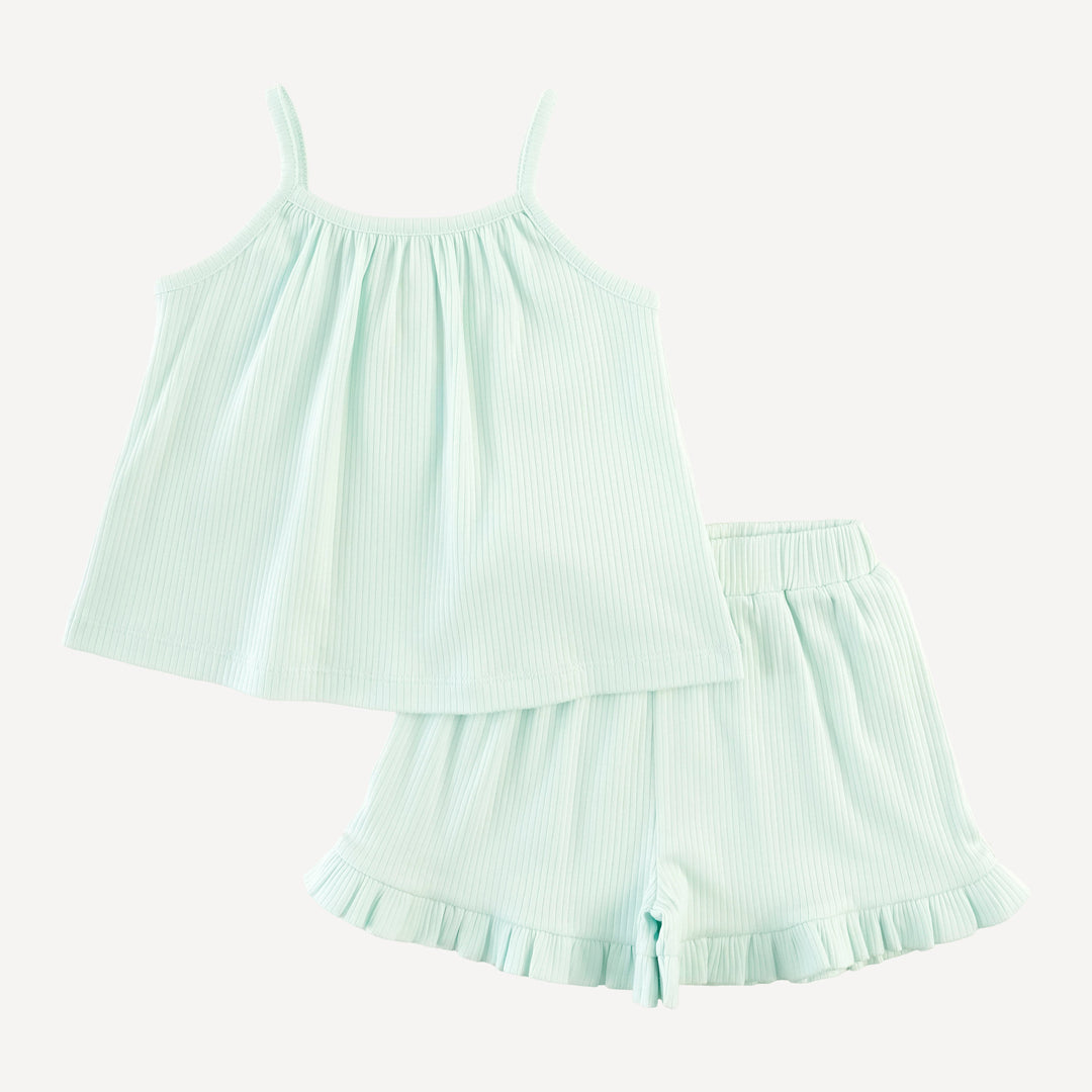 lively set | ice blue | organic cotton single rib