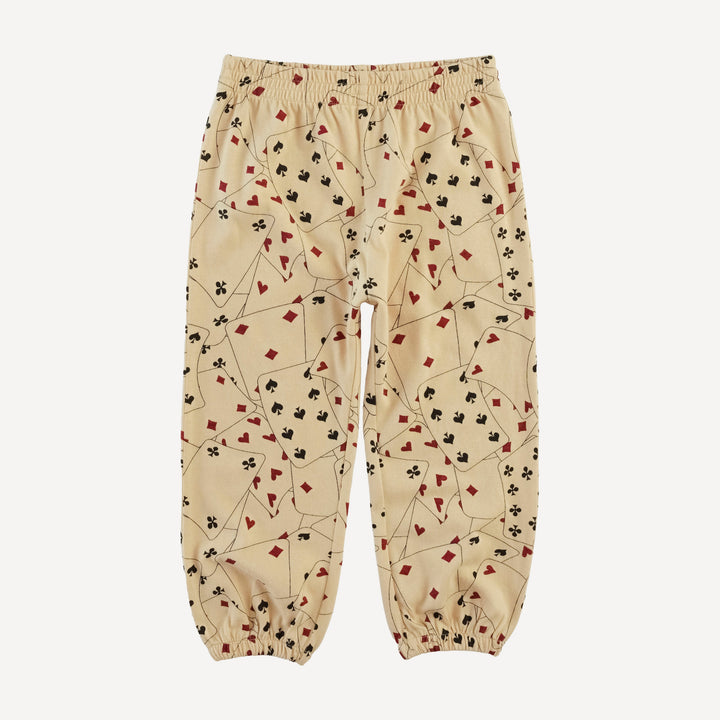 short sleeve relaxed jogger set | playing cards | organic cotton jersey