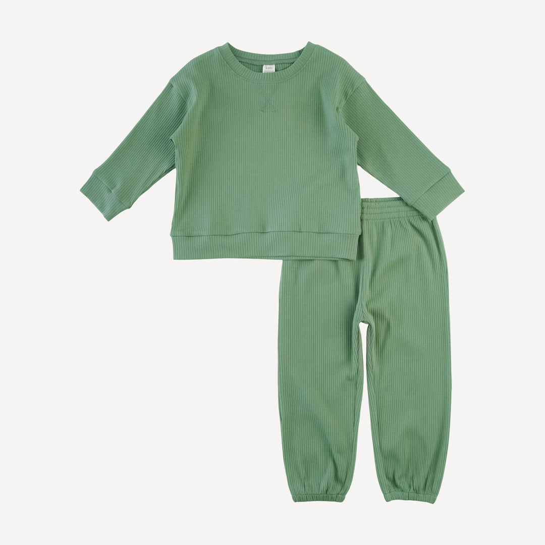 long sleeve relaxed jogger set | hedge | organic cotton single rib