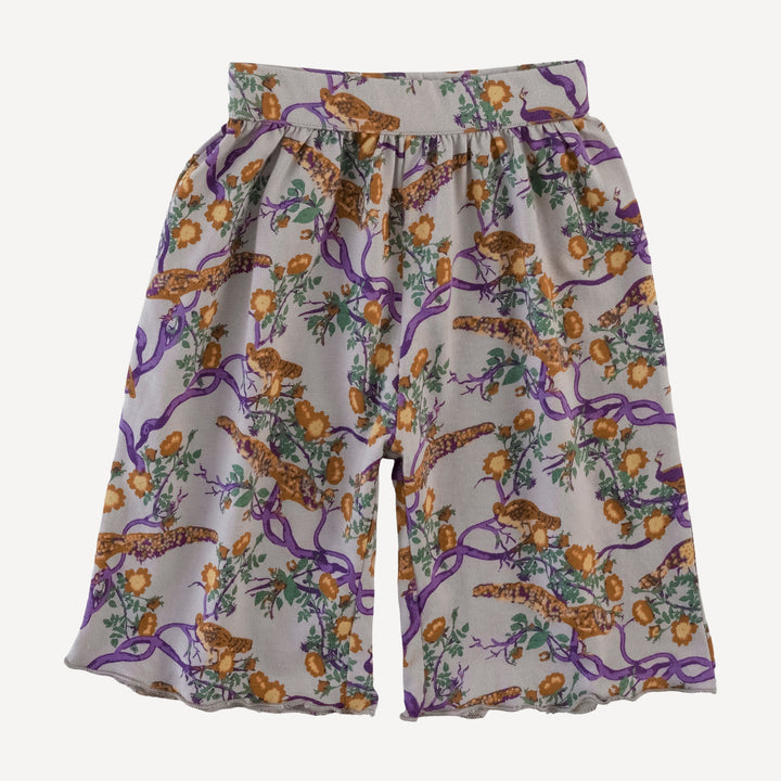 short sleeve jade set | chinoiserie peacock | organic cotton jersey