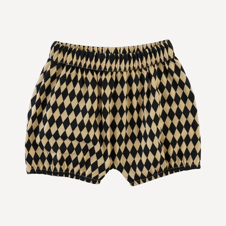 bloomer short | black harlequin | organic cotton jersey