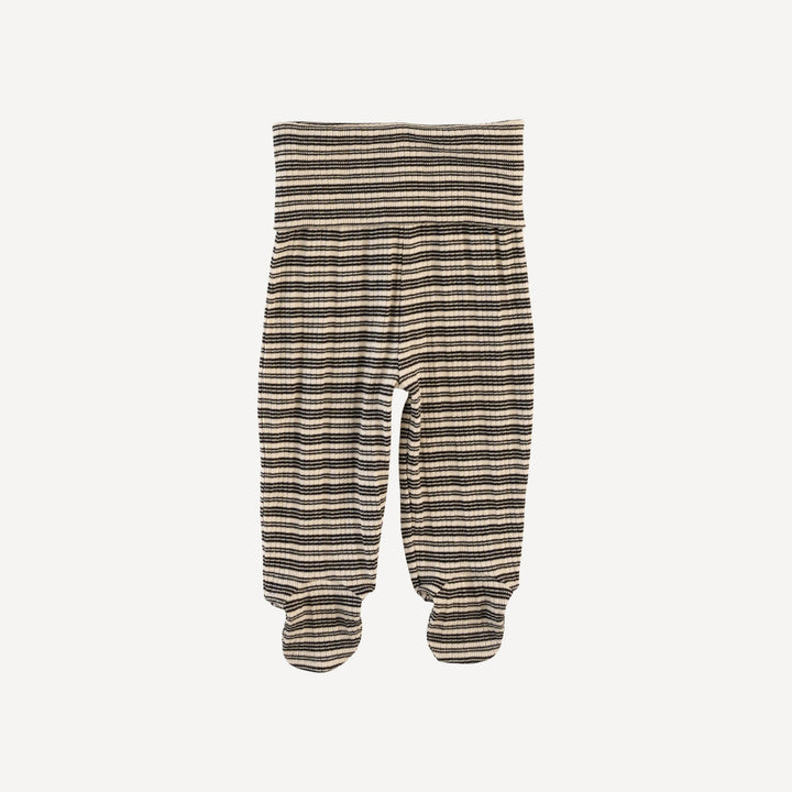 wrap layette set | black stripe | organic cotton multi rib
