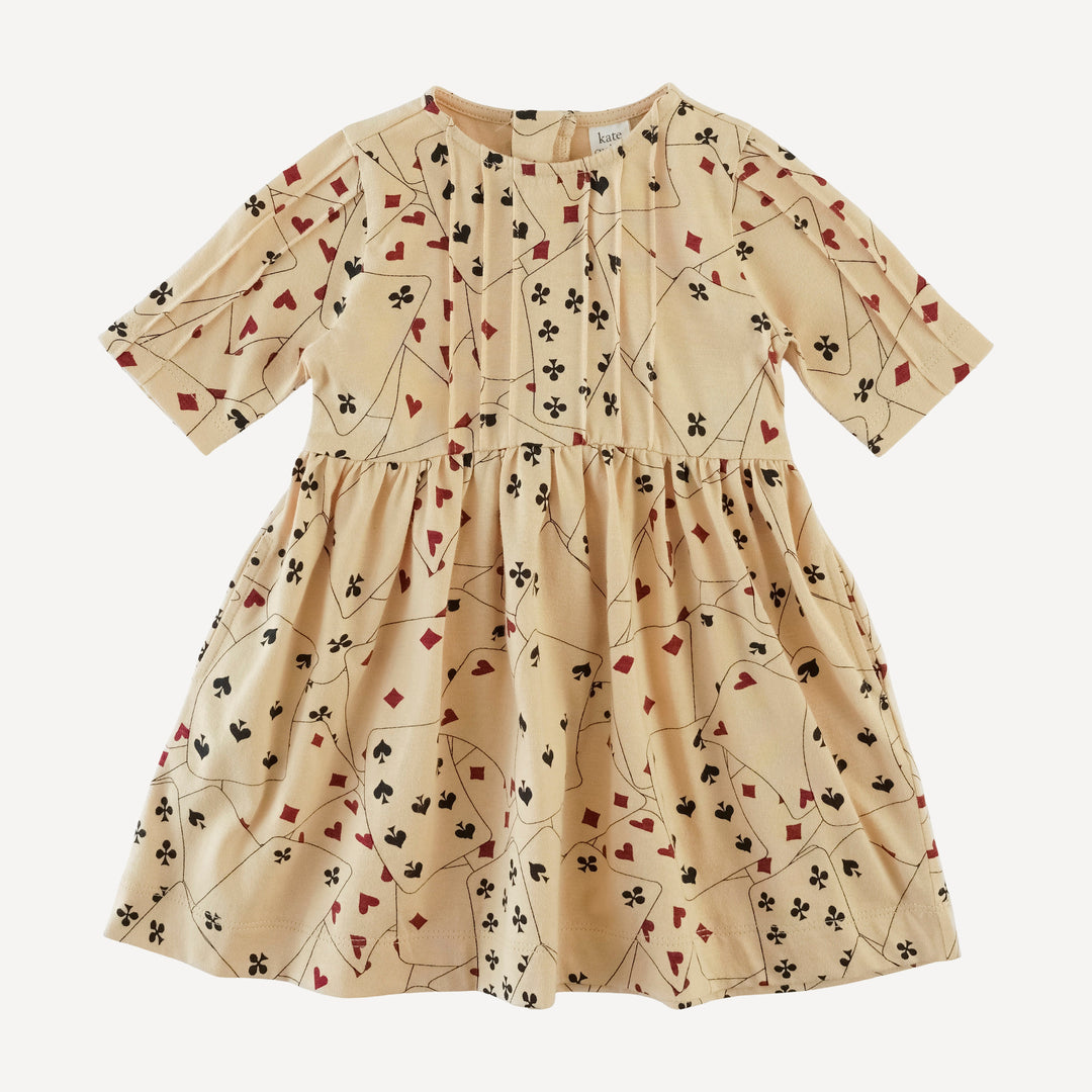 half sleeve ruby dress | playing cards | organic cotton jersey