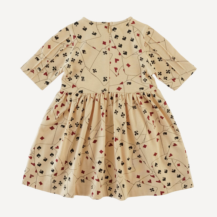 half sleeve ruby dress | playing cards | organic cotton jersey