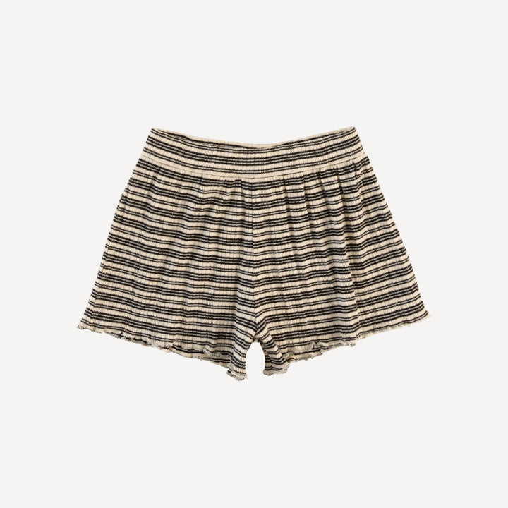 jade short set | black stripe | organic cotton multi rib