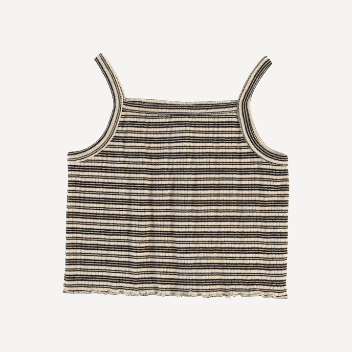 jade short set | black stripe | organic cotton multi rib
