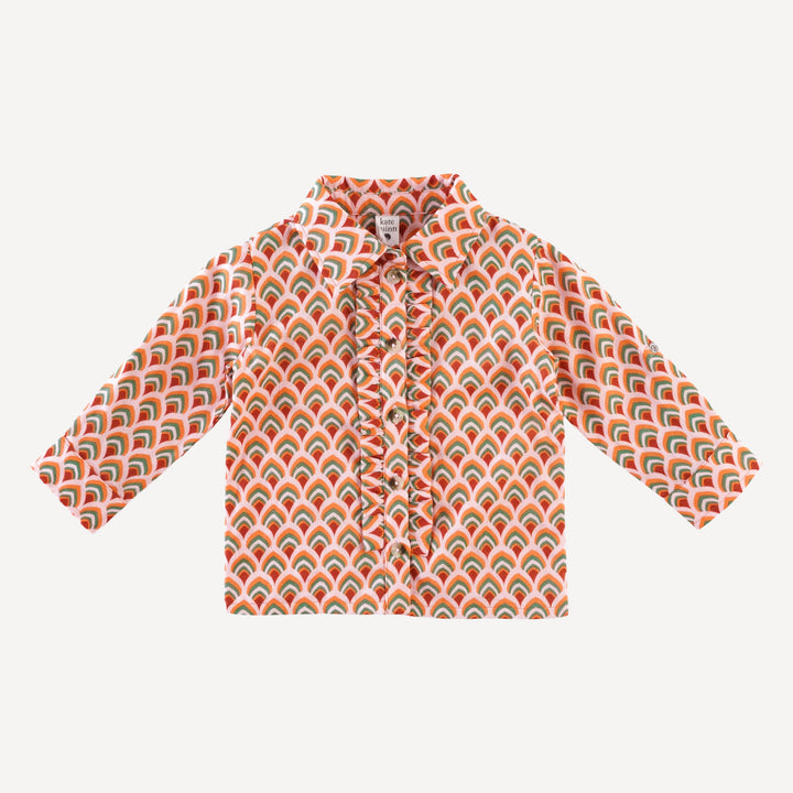 long sleeve rolled tuxedo shirt | modern feather | organic cotton gauze