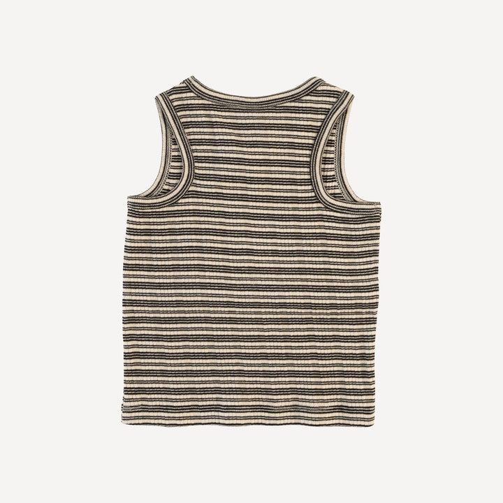 racerback tank | black stripe | organic cotton multi rib