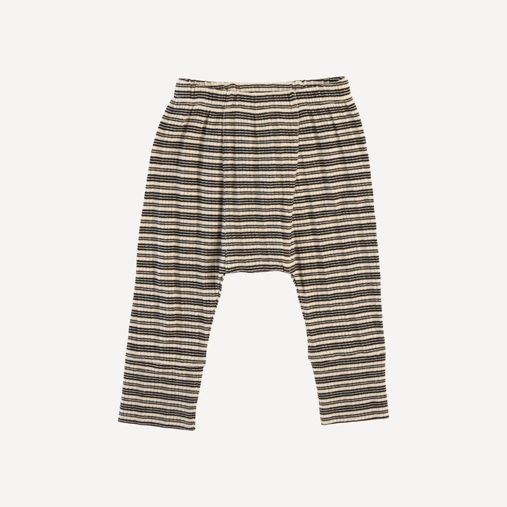 classic panda pant | black stripe | organic cotton multi rib