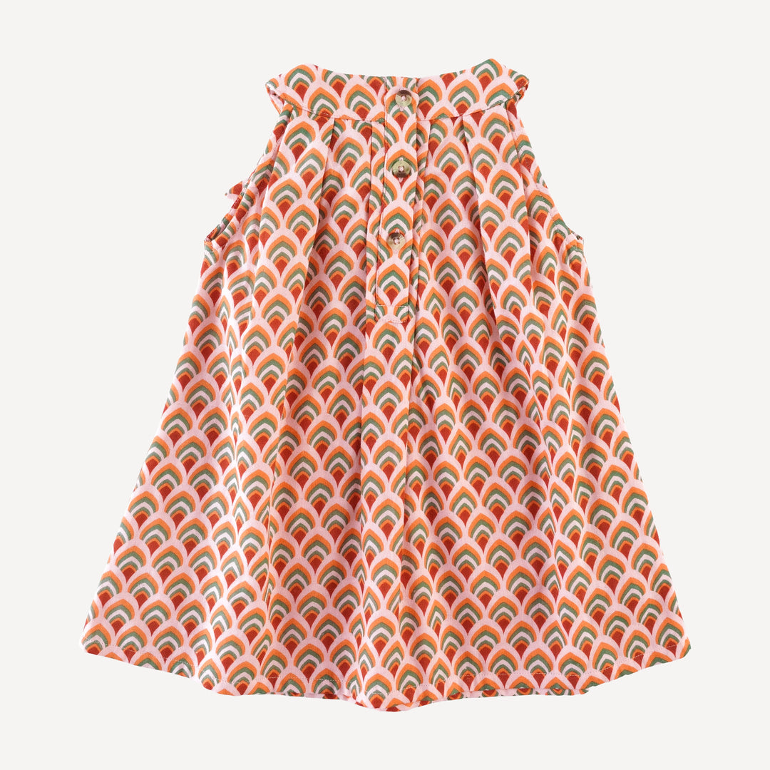 sleeveless pleated bow dress | modern feather | organic cotton gauze