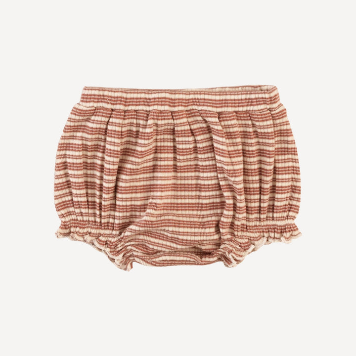 lettuce spaghetti tank + bloomer set | rust stripe | organic cotton multi rib