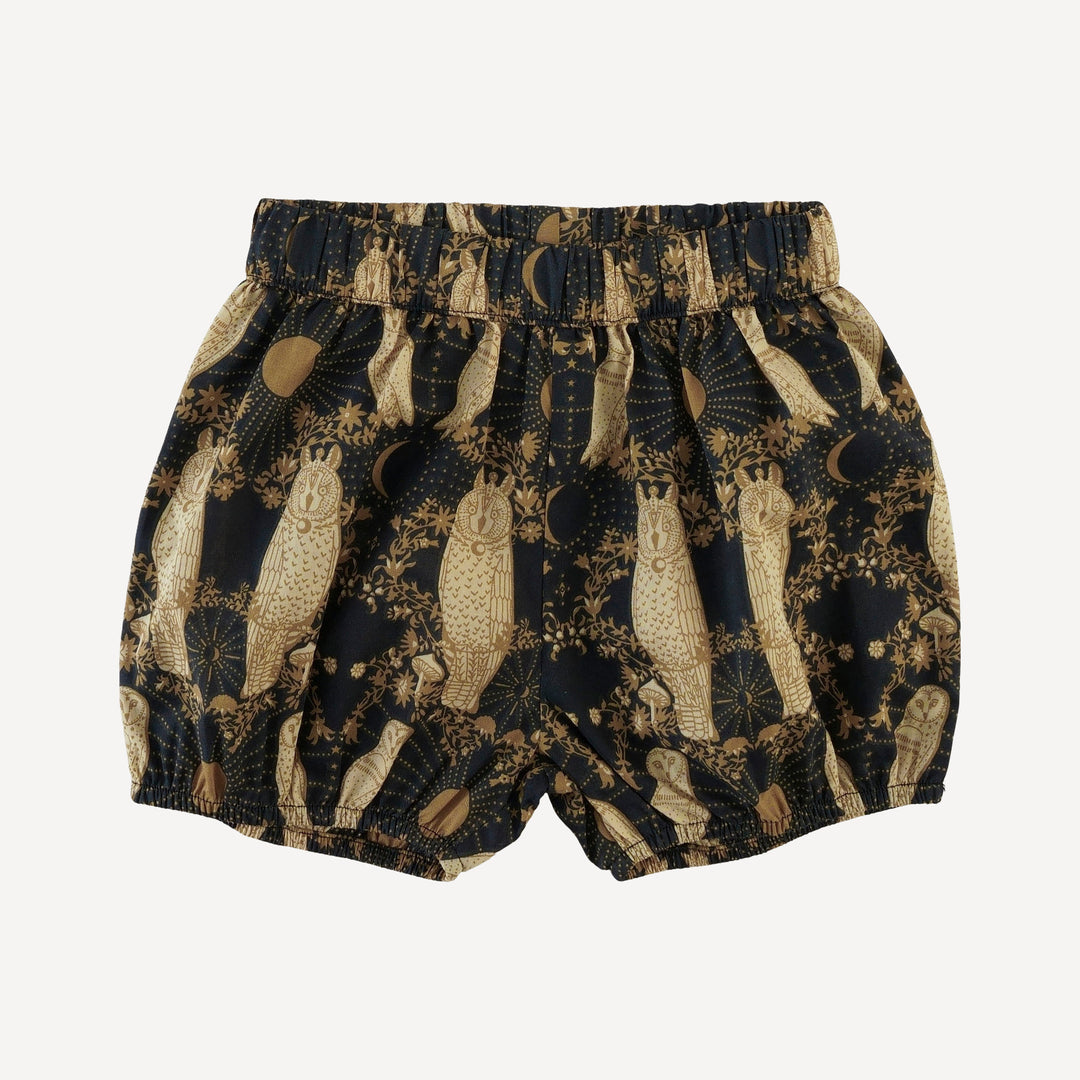bloomer short | mystical owl | organic cotton woven