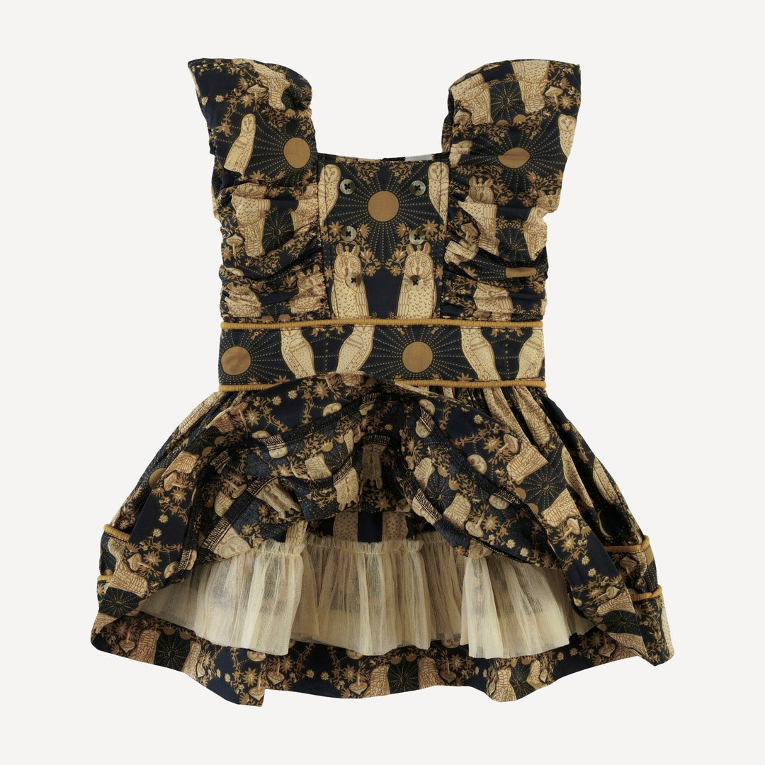 wonderland dress | mystical owl | organic cotton woven