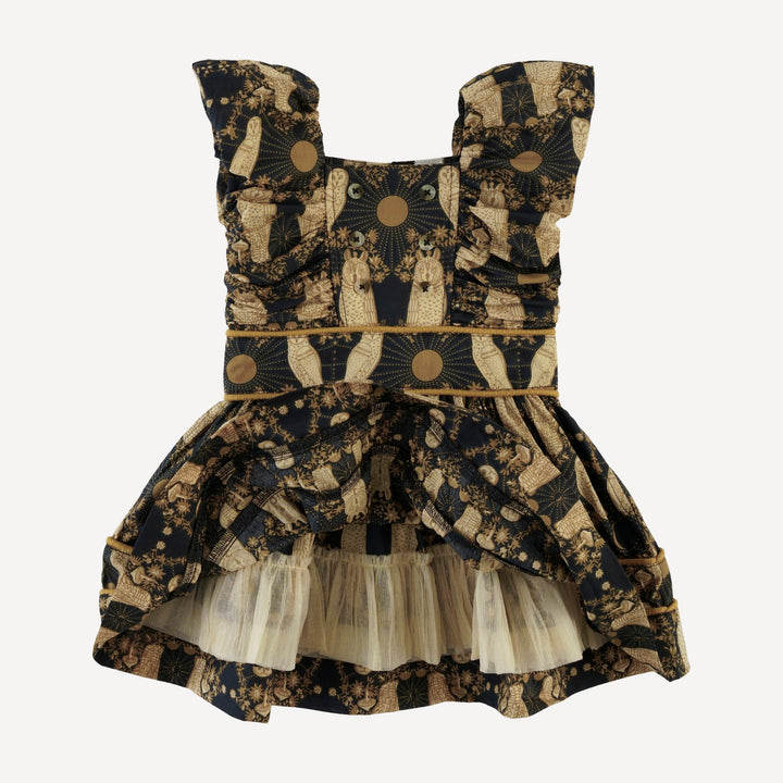 wonderland dress | mystical owl | organic cotton woven