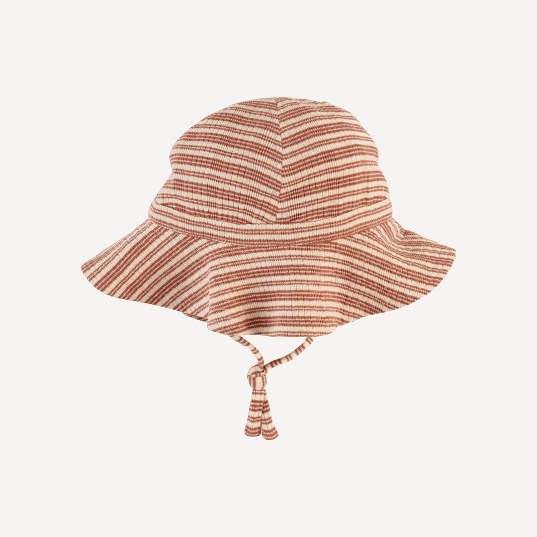 sun hat | rust stripe | organic cotton multi rib