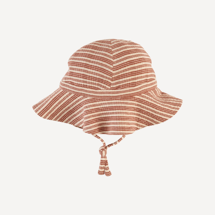 sun hat | rust stripe | organic cotton multi rib