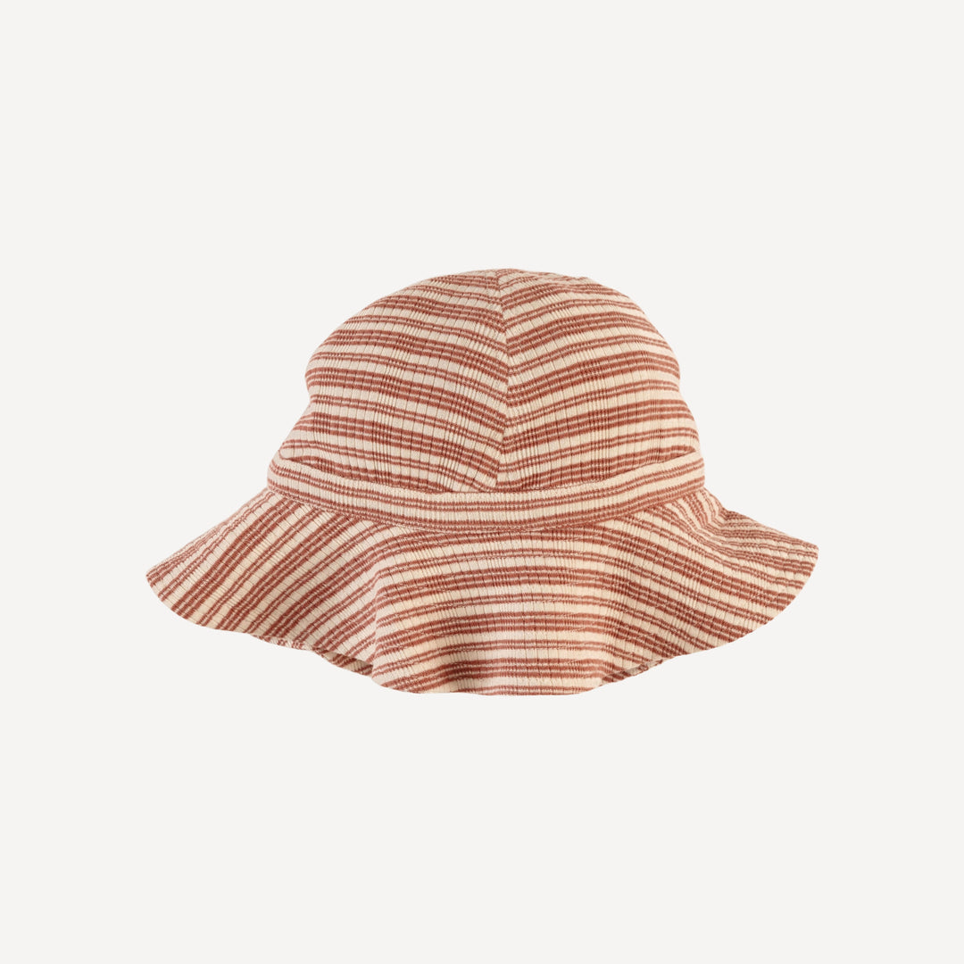 sun hat | rust stripe | organic cotton multi rib
