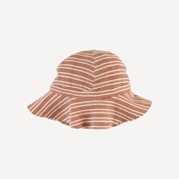 sun hat | rust stripe | organic cotton multi rib