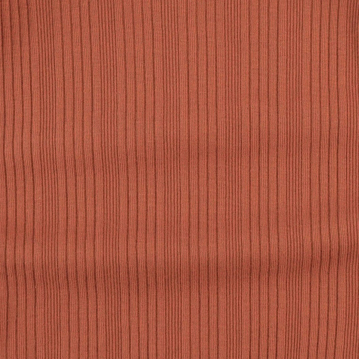 slim sport jogger | rust | organic cotton multi rib