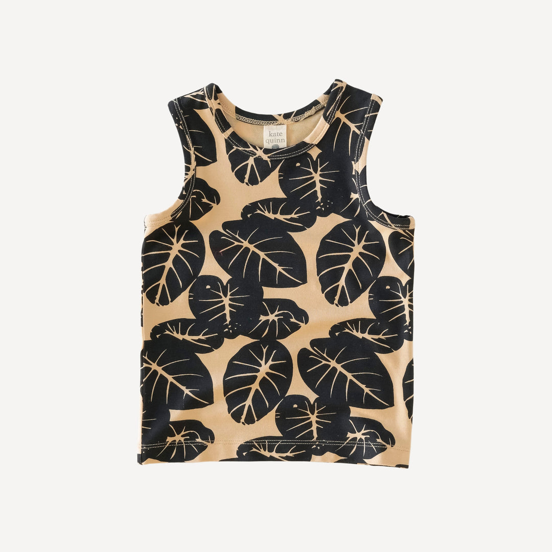 skinny tank | black taro leaf | bamboo