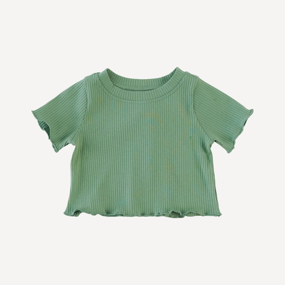 short sleeve jade set | hedge | organic cotton single rib