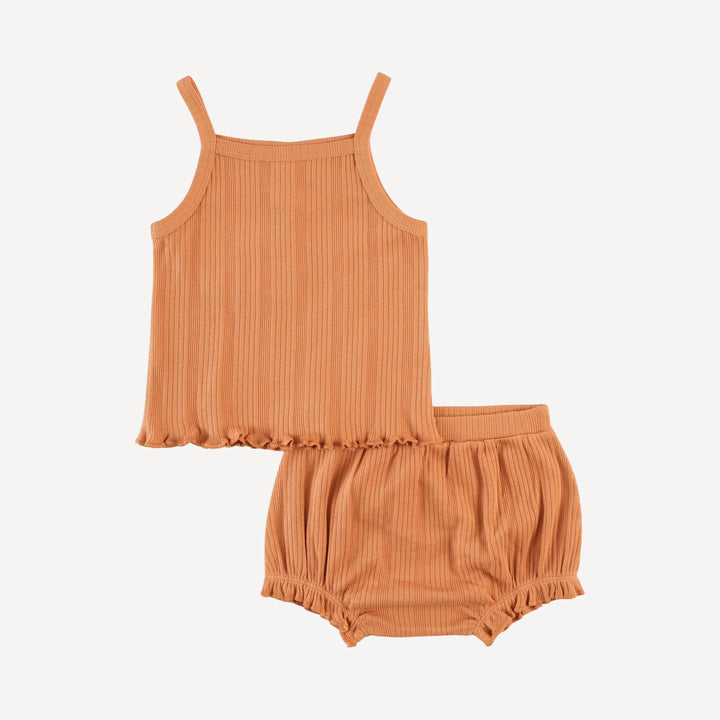 lettuce spaghetti tank + bloomer set | butterum | organic cotton multi rib