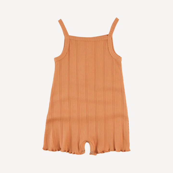 spaghetti strap lettuce shortie | butterum | organic cotton multi rib