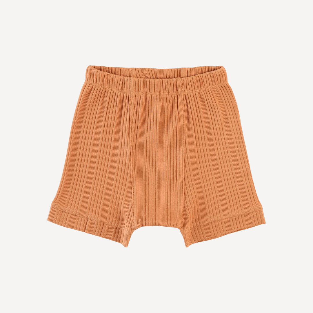 classic panda short | butterum | organic cotton multi rib