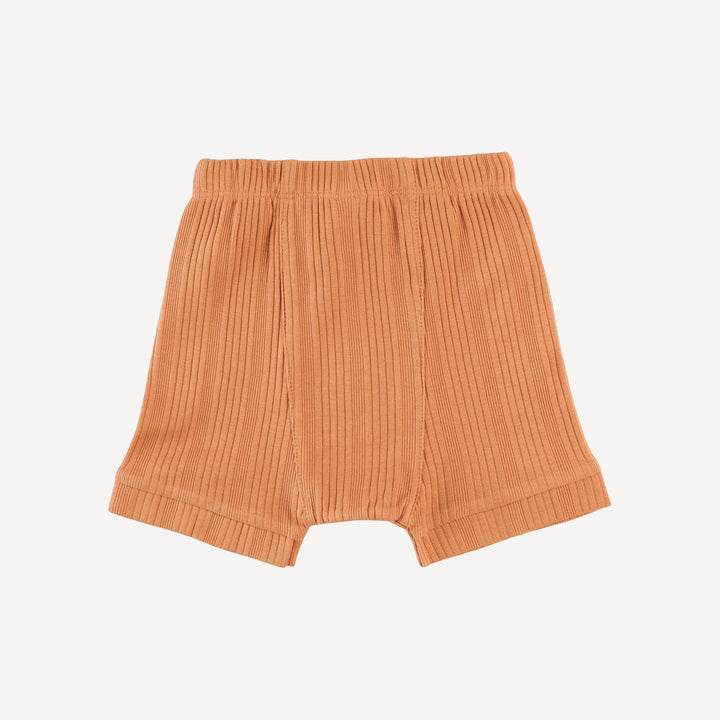 classic panda short | butterum | organic cotton multi rib